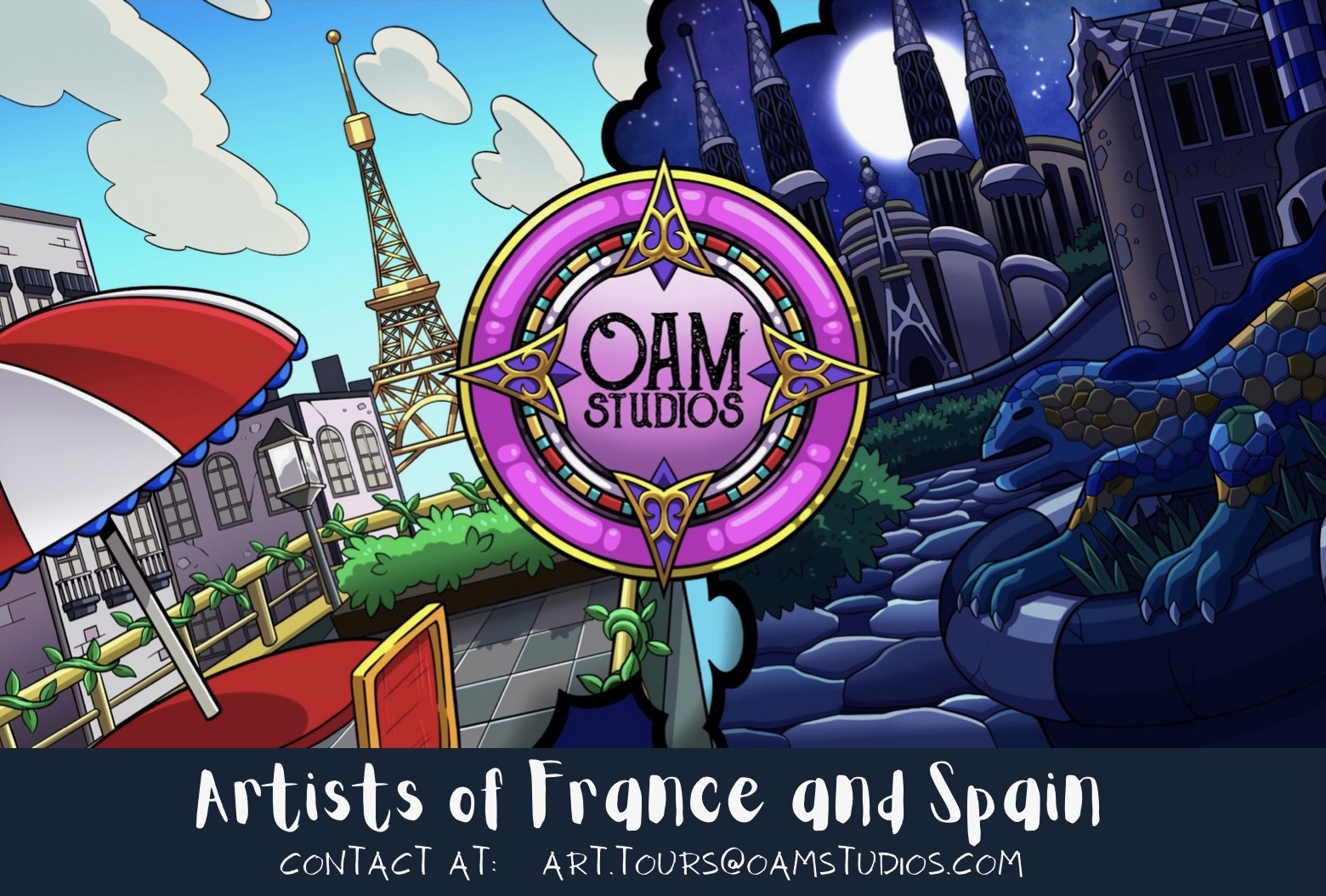 Oam Studios art travelers in France and Spain