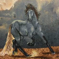 Enya Deng - Thunderous Horse created by art an art student at Pleasanton's Art Academy, Oam Studios.