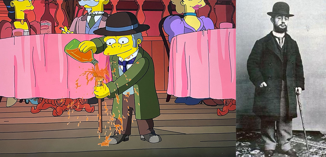 Henri de Toulouse-Lautrec comparison between The Simpsons and real life.