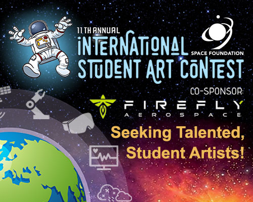 Image advertising the International Space Foundation Student Art Competition.