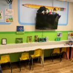 Image of an art classroom at Oam Studios Art Academy. This is the Foundations level classroom for children studying art at the ages between 4-8 years old.